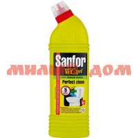 Ср чист для туалета САНФОР WC gel 750мл Лимон для чистки и дезинф 1550/17479 шк 2771