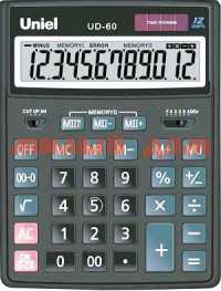 Калькулятор 12 разрядный настольный UNIEL UD-60 CU260 ш.к 0140