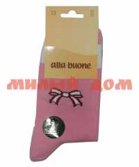 Носки женские Alla Buone 011CD бантик р 25 розовый