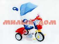Велосипед 3-х колесный Малыш голова-медвежонок овальный тент мет-пластиковые колеса 800908-3 ш.к3612