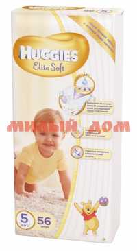 Подгузники HUGGIES Elite soft №5 12-22кг 56шт 9400855/9400759/9400776