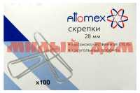 Скрепка 28мм 100шт Attomex треуг оцинк карт deVente 5305 сп=10шт