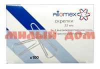 Скрепка 33мм 100шт Attomex треуг оцинк карт deVente 5306 сп=10шт