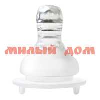 Соска для бутылочки 0  силикон молочная LUX S малый поток 4651/144/12
