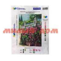 Канва/ткань OVM-0126 Цветущие розы 30*36см с рисунком д/вышивания лентами
