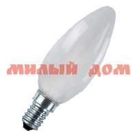 Лампа накал Е27 60Вт 220В ДСМТ свеча мат Киргизия сп=200шт 8625 СПАЙКАМИ