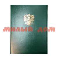 Папка Адресная А4 с орлом с бумажной подушкой зеленая СпецСнаб ПБ4002-206