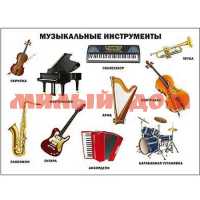 Плакат Музыкальные инструменты 7369-3