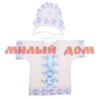 Комплект детский для крещения Лилии чепчик рубашка р74-80 2003 1182977