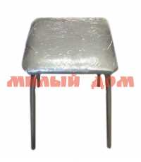 Табурет метал квад к/з 6032д хром металлик серебр