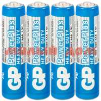Батарейка мизинчиковая GP PowerPlus солевая (AAA/R03/LR03-1,5V) лист=4шт/цена за лист шк9009