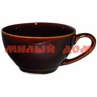 Чашка чайная 380мл коричневая 50196