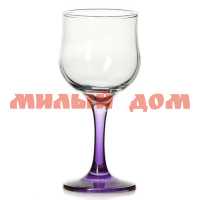 Бокал для вина 200мл ПАШАБАХЧЕ Энжой ножка фиолетовая 44167SLBD11