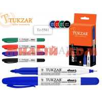Маркер перманент черный TUKZAR двустор TZ5581 для CD сп=12шт/спайками