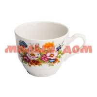 Чашка чайная фарфор 250мл ДОБРУШ ф 272 Тюльпан Букет цветов 2С0295/1Ф34