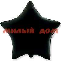 Игра Шар фольгированный Звезда Пастель Black б/рис 1204-0545 шк 2134