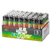Батарейка мизинчиковая ТРОФИ Energy алкалиновая  (AAA/R03/LR03-1,5V) сп=40шт/цена за шт шк0122