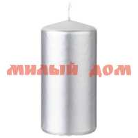 Свеча BARTEK 50*100 Классическая Металлик серебро колонна