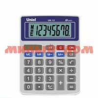 Калькулятор 08 разрядный настольный UNIEL UB-12B CU22 ш.к 8917