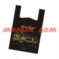 Пакет майка 43*69 35мк SUPER BAG Авто черный 14351 сп=50 шт/цена за спайку