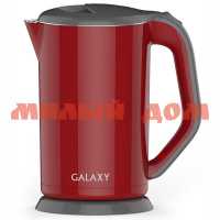 Чайник эл 1,7л GALAXY диск GL0318 2000Вт металл красный