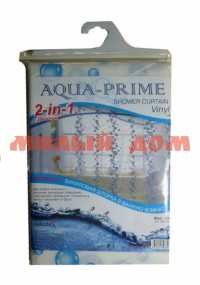 Штора для ванной 180*180см ПВХ AQUA-PRIME 2-in-1 AQP.02.T801