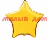 Игра Шар фольгированный Звезда Металлик Gold 18" 1204-0097 ш.к.1515 сп=5шт/СПАЙКАМИ