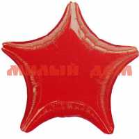 Игра Шар фольгированный Звезда Металлик Red 19" 1204-0050 ш.к.5846