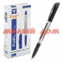Ручка гел черная FLAIR Fuel F-879 сп=12шт