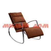 Кресло-качалка 125*62*80 цвет Brown-обитый тканью MK-5509-BR