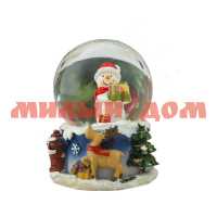 Сувенир Водяной шар Снеговичок с подарками 2019г 3244415