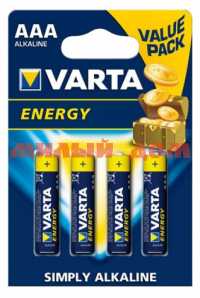 Батарейка мизинч VARTA ENERGY 4103 LR03 BL4 на листе 4шт/цена за лист