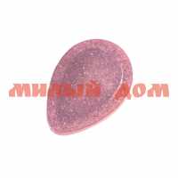 Спонж д/макияжа RIMALAN 8008-14 Лепесток силикон двусторонний розовый с блестками