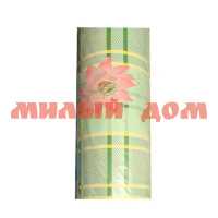 Клеенка столовая ПВХ 125см*25м ткань 166/3 Розовый цветок в зеленой клетке цена за 1м
