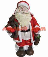 Новогодний сувенир Дед Мороз с мишкой 36см ФП055