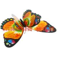 Украшение декоративное 12см Бабочка двойные крылышки на магните 6706-5 645-0040
