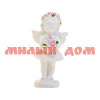Сувенир Ангел-девочка в розовом венке с розами 3734540