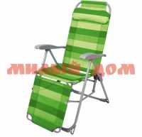Кресло шезлонг 3 К3/З зеленые полоски