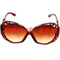 Очки солнцезащитные женские LADI Style резная оправа коричневый 688-050