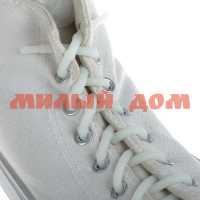 Шнурки для обуви КРУГЛЫЕ 45см 5мм силикон пара белые