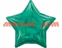 Игра Шар фольгированный Звезда блеск Переливы Green 1205-0133