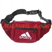 Сумка Ультрамарин Sports Style на пояс красный 4 кармана 851-220