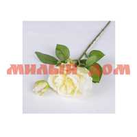 Цветы искусств Роза пионовидная два бутона белый 3794267