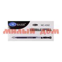 Ручка гел черная BASIR 0,5мм однораз увелич обем чернил МС-4592 сп=12шт/спайками