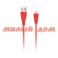 Кабель USB Smartbuy 8-pin в резин оплетке Gear 1м 2А красный iK-12RG red ш.к 0388