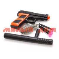 Игра Набор Полиция пистолет   стрелы с присосками 3шт   дубинка   граната пакет 2012-24