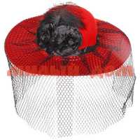 Шляпа карнавальная Шикарная дама красный 770-0382