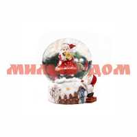 Сувенир Водяной шар Дед Мороз с трубой снеговиком и скворечником 2005328