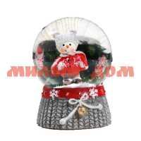 Сувенир Водяной шар Снеговичок-девочка в шапке с ушками 4197168