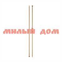 Спицы д/вязания GAMMA прямые BL-D d=3,5мм 35см бамбук карамельные СК